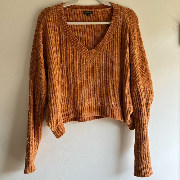 wild fable Sweaters - Golden Yellow V-neck Sweater